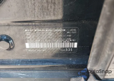 2024 Mitsubishi Eclipse Cross Es S-Awc из США, поврежденный, VIN JA4ATUAA1RZ000974